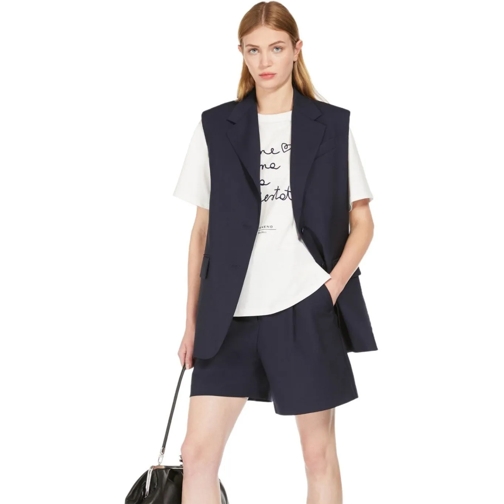 WEEKEND Max Mara MAX MARA WEEKEND DONNA BLAUE EINREIHIGE WESTE blau Vest