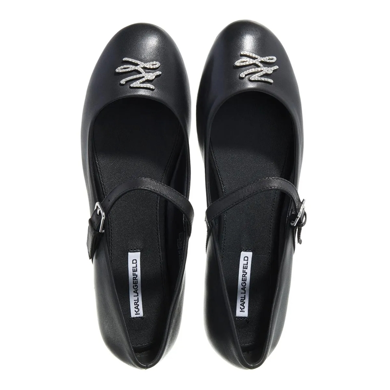 Karl Lagerfeld Ballerinas Karo Autograph Pump Black Lthr(Image 5)
