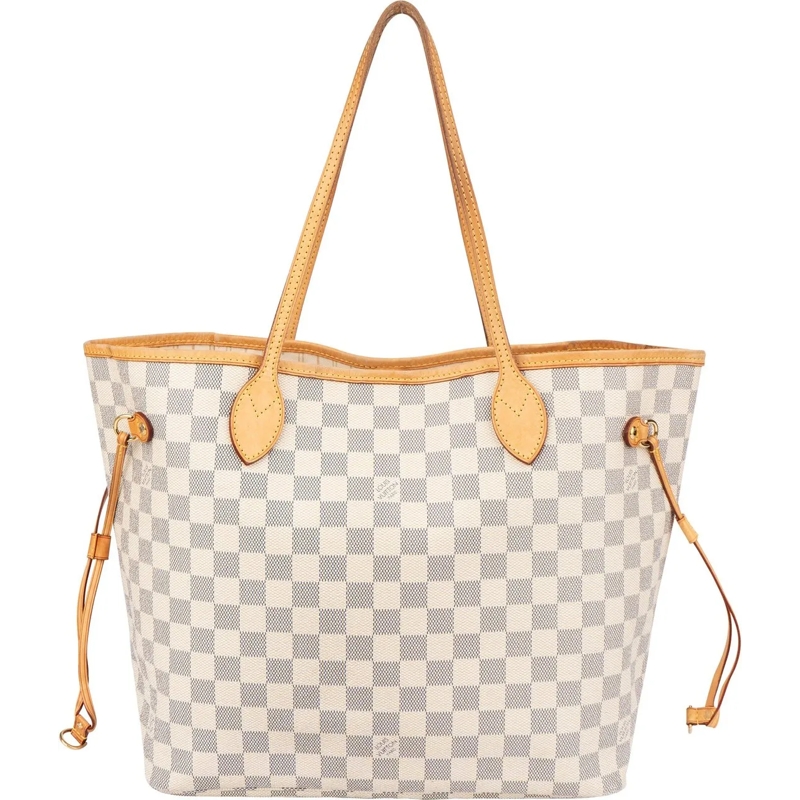 Louis Vuitton Schultertasche Louis Vuitton Damier Azur Monogram Neverfull MM Sh weiß