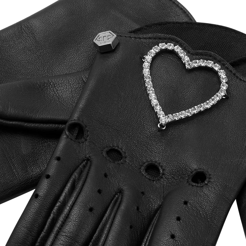Philipp Plein Handschuhe Handschuhe Heart Mit Schmucksteinen schwarz(Image 2)