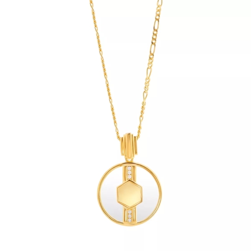 V by Laura Vann Cindy Glass Necklace Yellow Gold Collana media