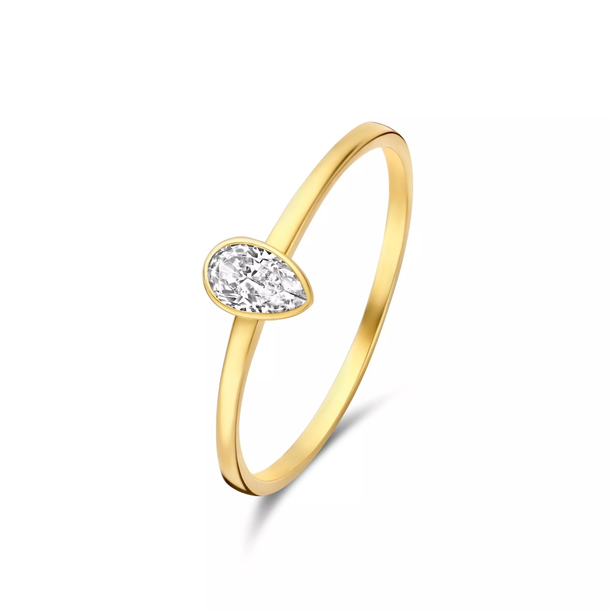 Isabel Bernard Ring - Isabel Bernard Baguette damen Ring 585 Gold IB3300 - Gr. 50 - in Gold - für Damen