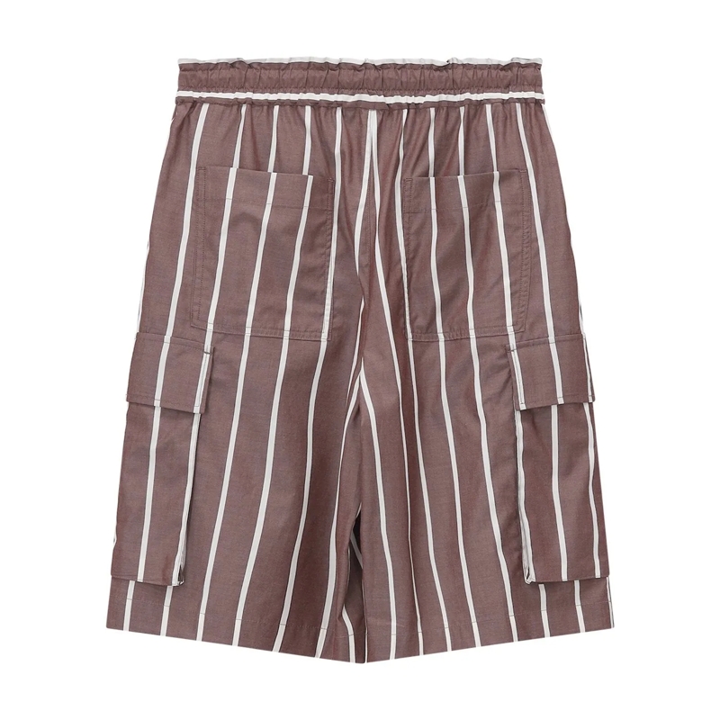 Rag & Bone Bermuda Shorts Gestreifte Bermudashorts braun(Image 2)
