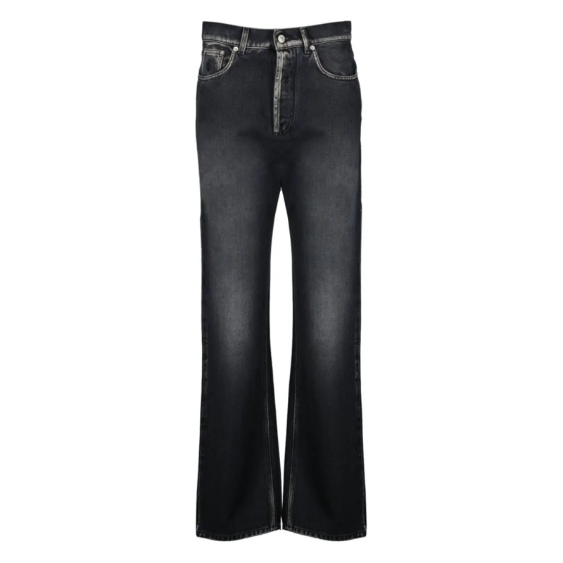 Moschino Jeans Five-Pocket Black Denim Trousers Black