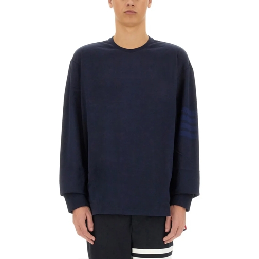 Thom Browne Langärmelige Oberteile 4Bar Shirt Blue