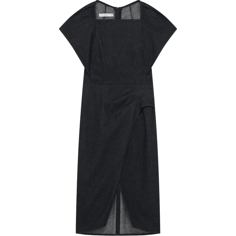 Iro Robe midi jeans dress blau