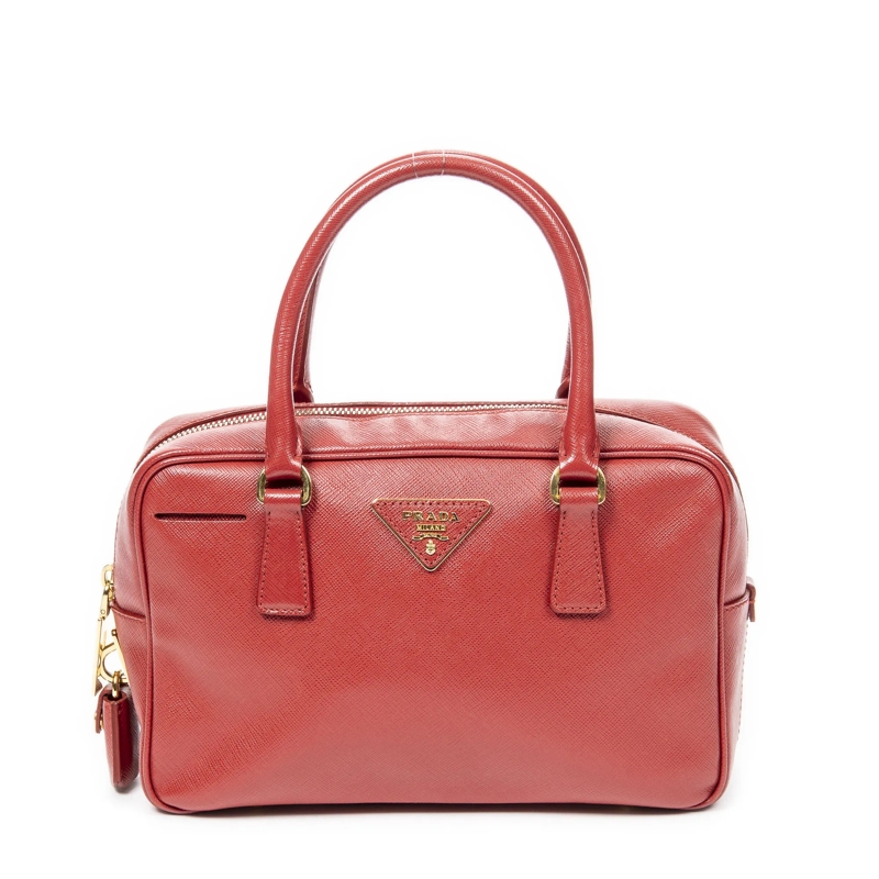 Prada Crossbody Bag Small Top Handle rot