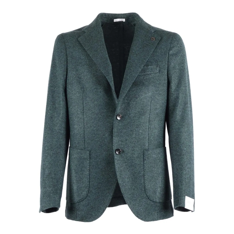 Breras Blazer Tailored Grey Jacket With Subtle Check Pattern Grey