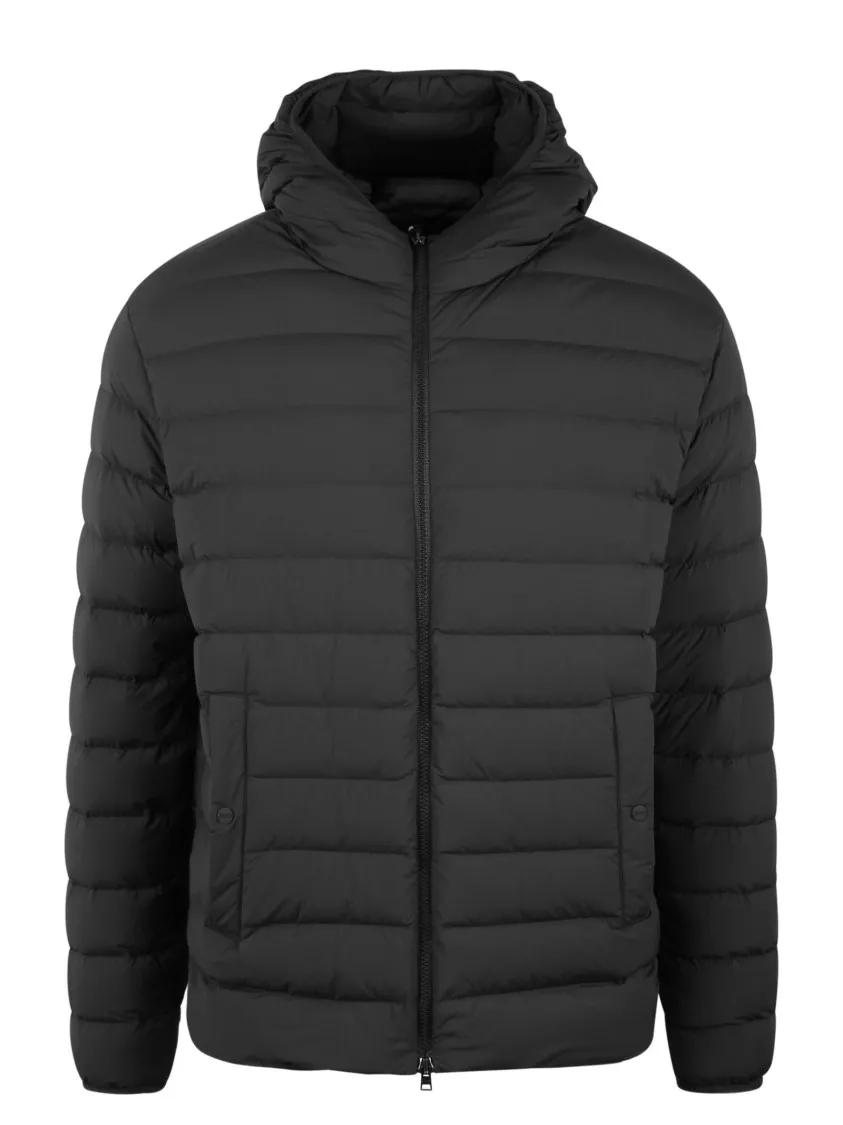 Thumbnail - Herno - Light Nylon Stretch Resort Bomber Jacket - Größe 54 - schwarz