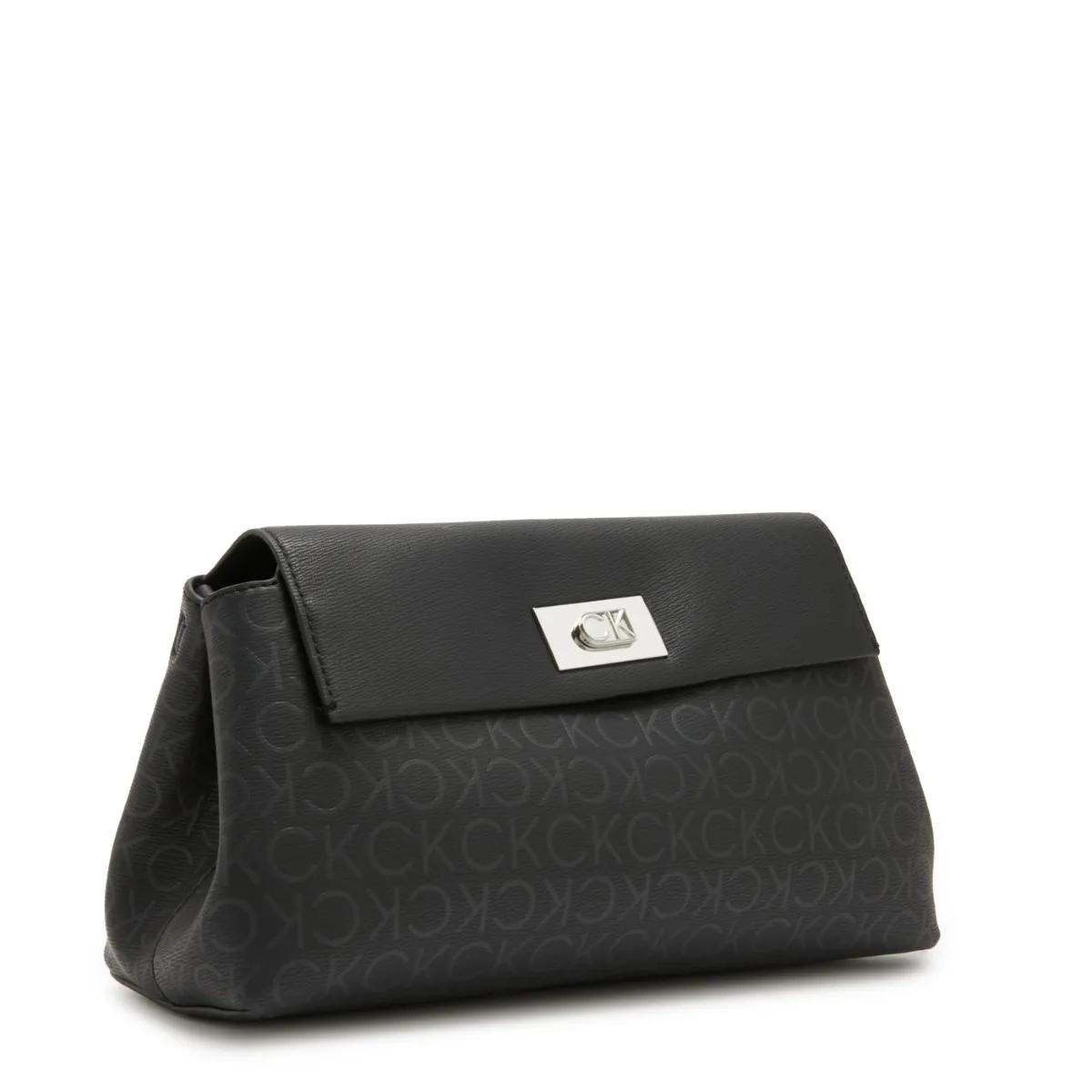 Calvin Klein Zwarte Schoudertas met Verstelbare Band Black Dames