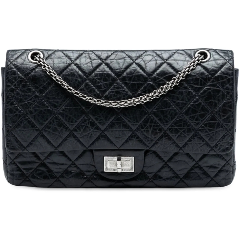 Chanel Sac à bandoulière Reissue 2.55 Aged Calfskin Double Flap 227 schwarz