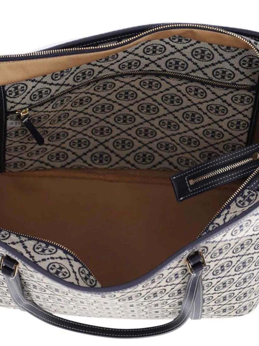 TORY BURCH Shoppers & Totes Small Tote Bag "T Monogram" – Beige in beige