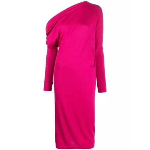 Tom Ford Pink Off-Shoulder Midi Dress Pink 