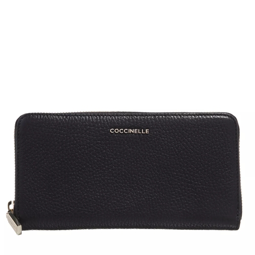 Coccinelle Metallic Soft Noir Zip-Around Wallet