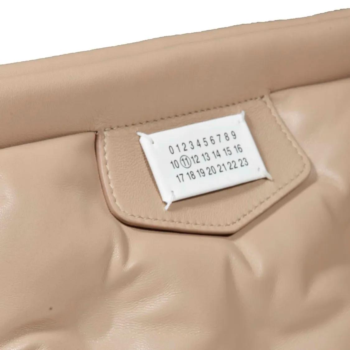Maison Margiela Clutches Nude Small Padded Glam Slam Classique Clutch in beige