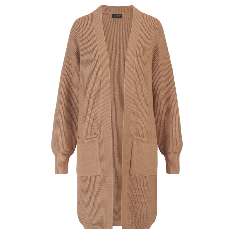 Apart Strickjacke Lange Strickjacke braun