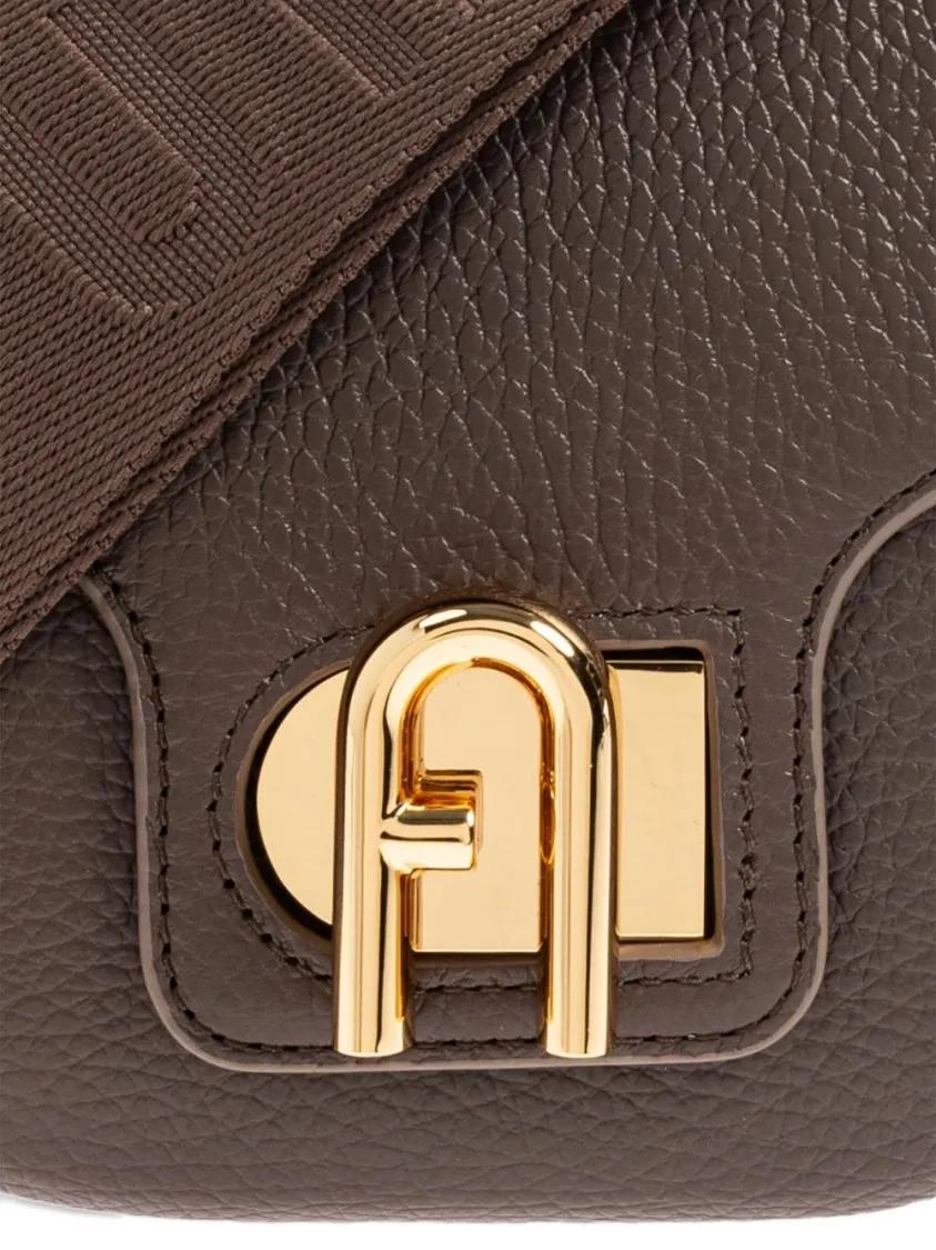 Thumbnail - Furla Hobo Bags - Compact Crossbody Bag With Rounded Flap Closure - Gr. unisize - in Grau - für Damen