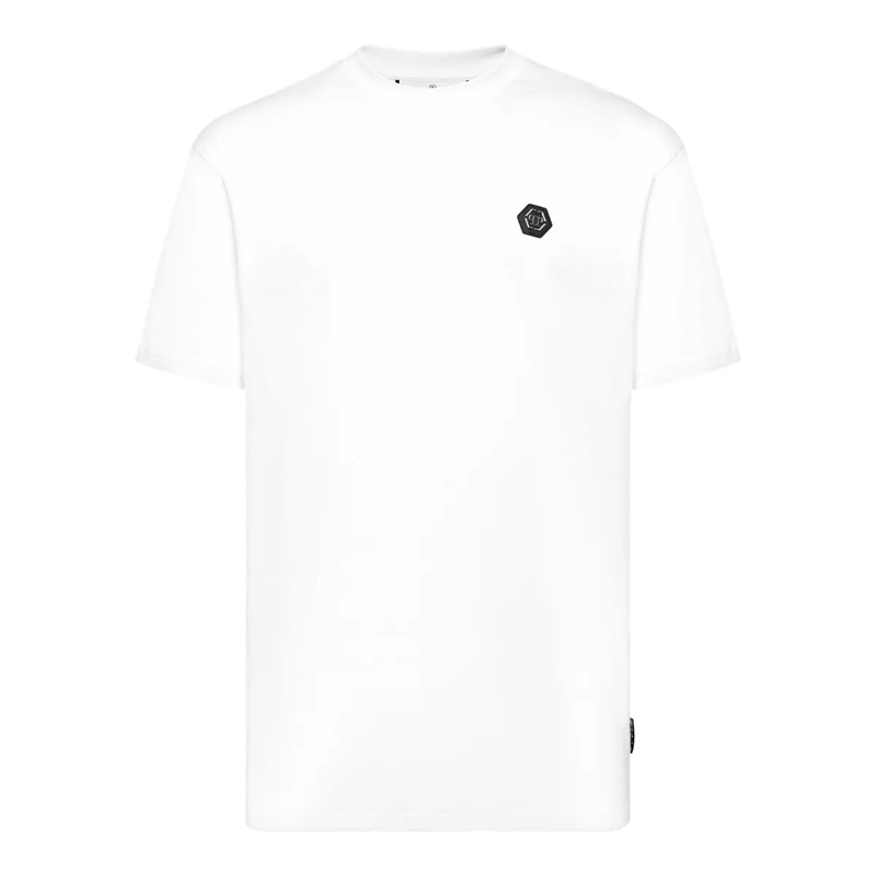 Philipp Plein T-Shirt T-Shirt Gothic Plein Mit Schmucksteinen weiss