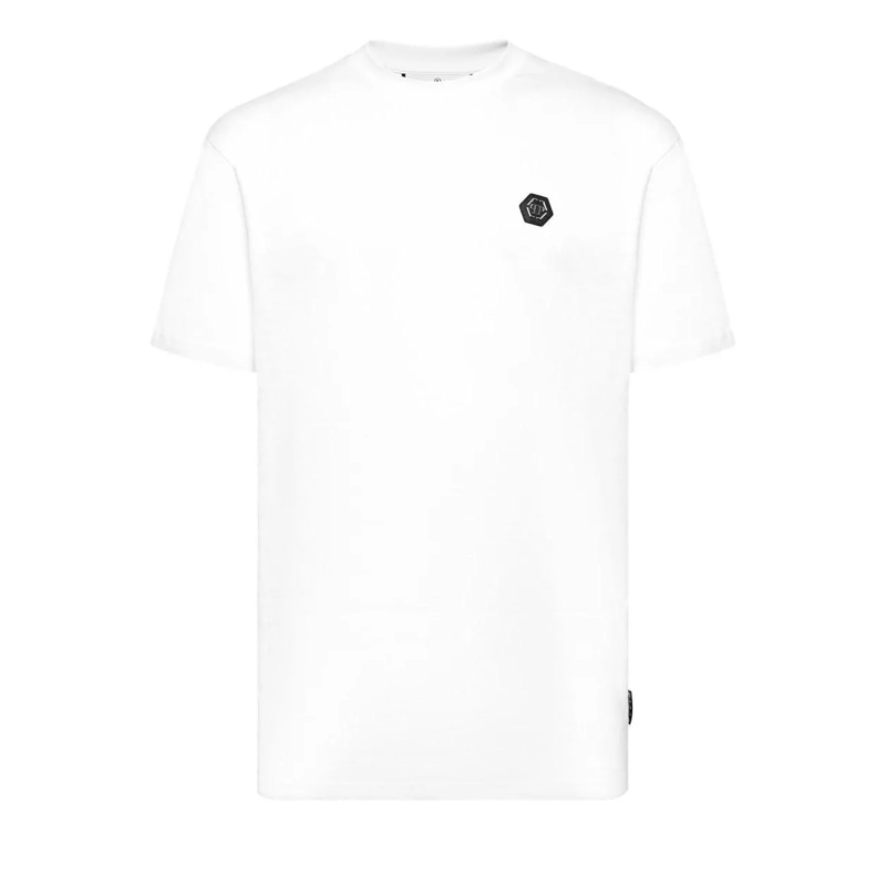 Philipp Plein T-Shirt T-Shirt Gothic Plein Mit Schmucksteinen weiss