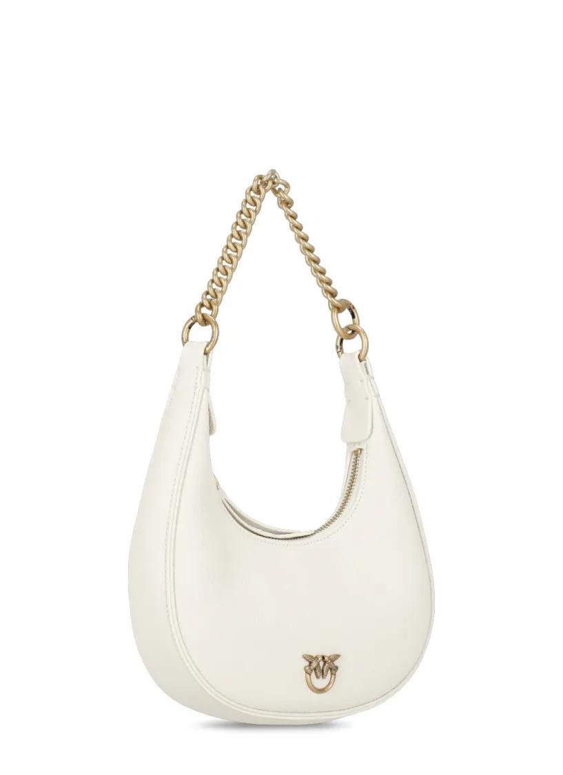 Pinko Mini Hobo Tas Herfst Winter Collectie White Dames