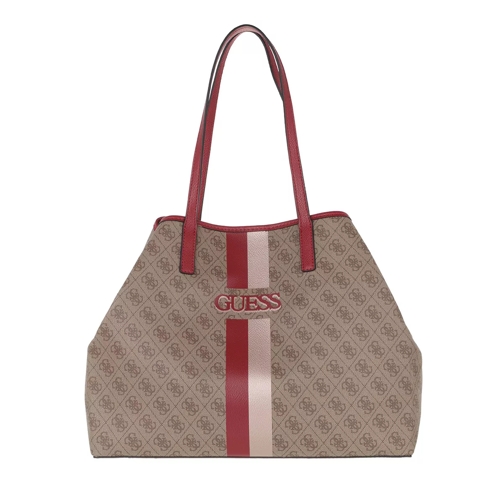 Guess Vikky Large Tote Latte/Red Sporta