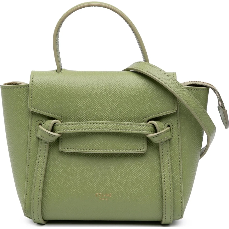 Celine Schultertasche Pico Grained Calfskin Belt Bag grün