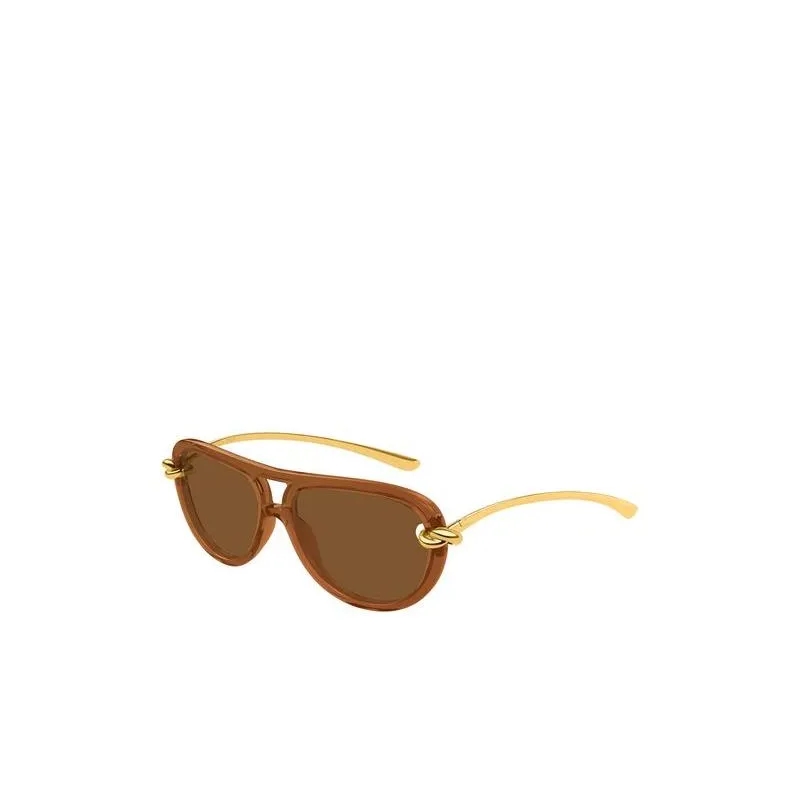 Bottega Veneta Sonnenbrille BV1418S Brown-Gold-Brown