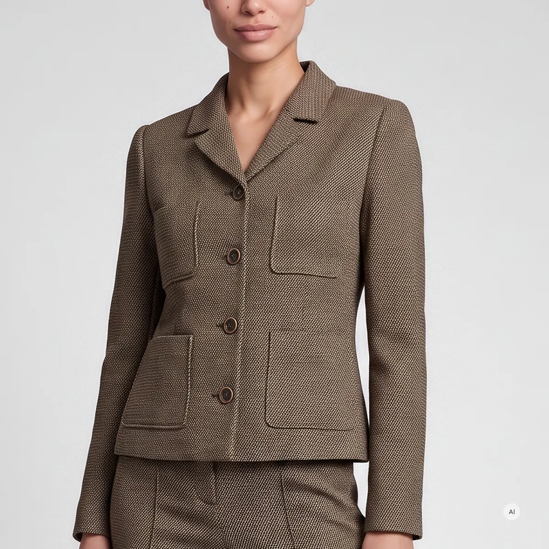 Marc Aurel Blazer Blazer- Ripsband an Kanten- Paspeltaschen- hoc braun(Image 3)