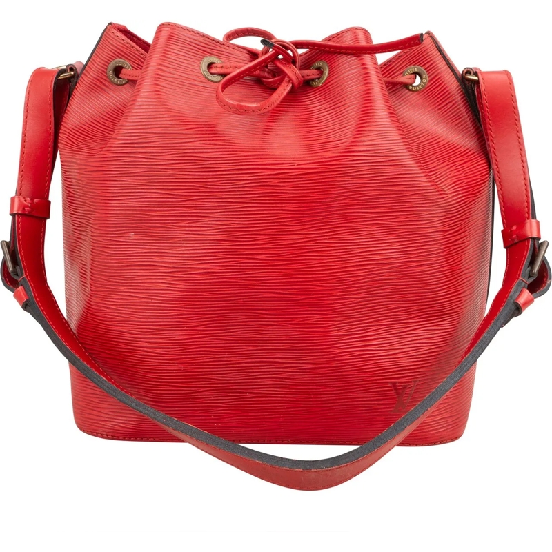 Louis Vuitton Tote Louis Vuitton Rouge Epi Leather Sac Noe Petit Shou rot