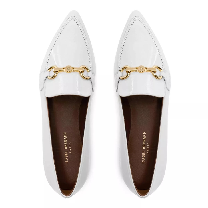 White patent sales leather loafers