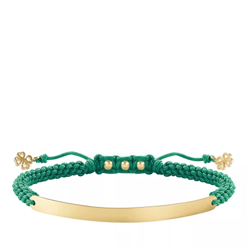 Thomas Sabo Bracelet Cloverleaf Gold Green Braccialetti