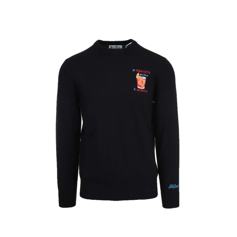 Mc2 Saint Barth  Regular Fit Black Sweatshirt Black