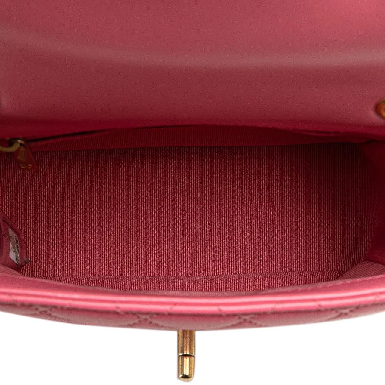 Thumbnail - Chanel Hobo Bags - Mini Square Lambskin Pearl Samba Flap - Gr. unisize - in Gold - für Damen