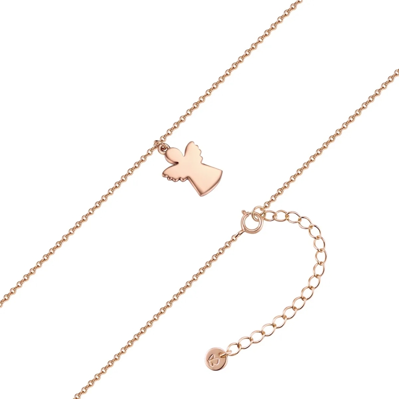 Glanzstücke München Mittellange Halskette Sterling Silber Halskette Engel rosegold(Image 3)