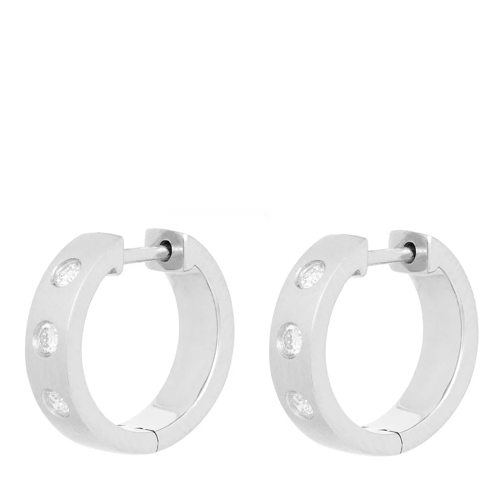 VOLARE Earring Hoops 6 Brill ca. 0,20 Platinum Band