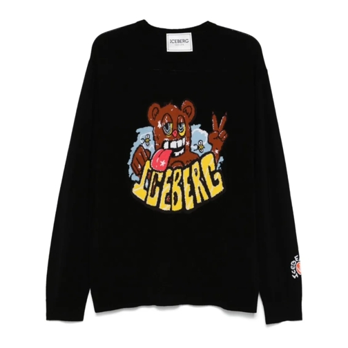 Iceberg Trui Printed Sweater Black