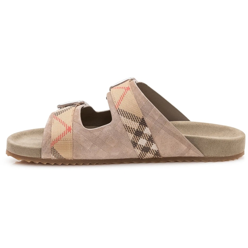 Burberry Sandalen Sandali Slide con Doppia Fibbia beige(Image 4)