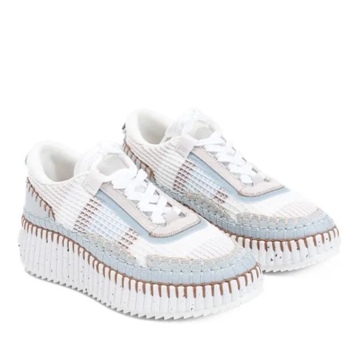 Chloé Blue Nama Sneakers White scarpa da ginnastica bassa