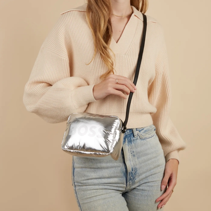 Hugo Hugo Boss Boss Silberfarbene Umhängetasche 5050421 Silber 