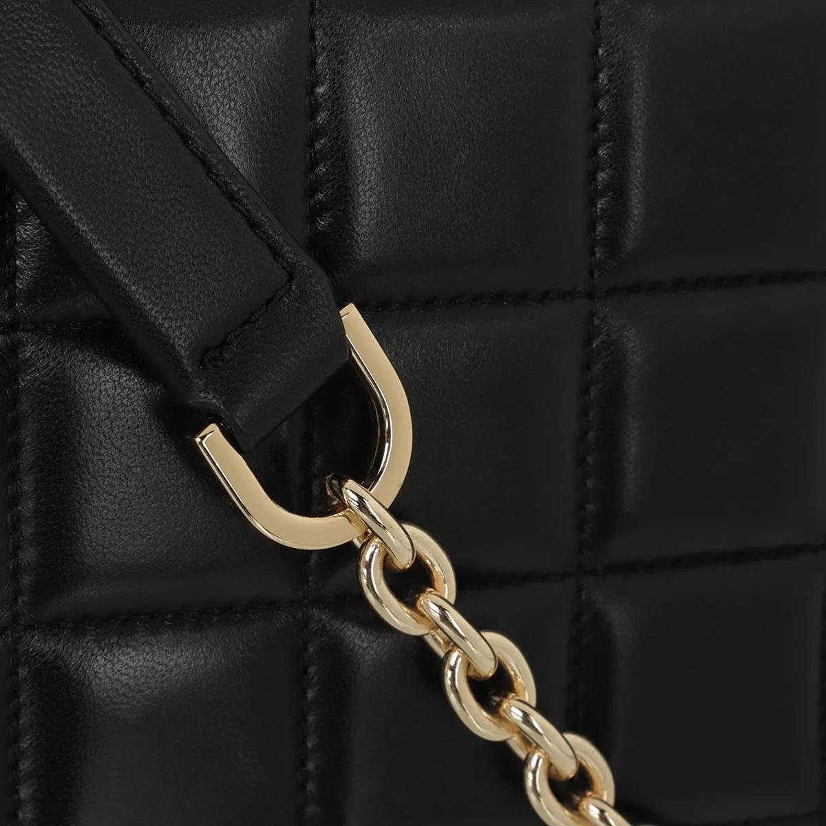 Michael kors black discount crossbody with gold chain