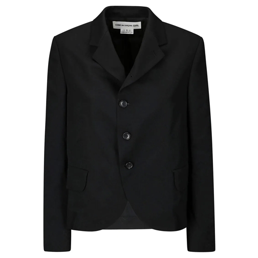 Comme des Garcons Blazer Single-Breasted Wool Jacket Black