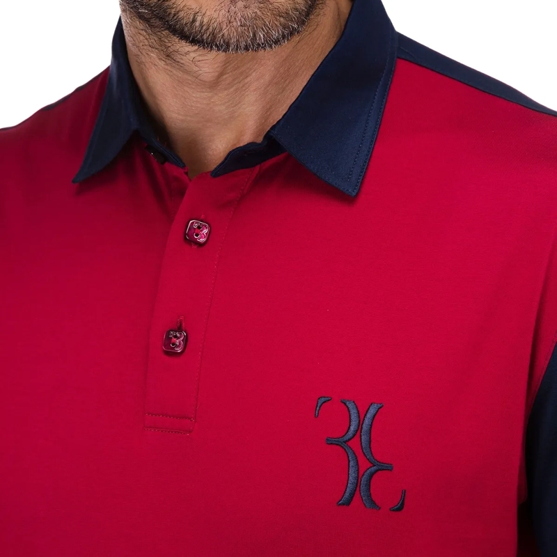BILLIONAIRE Top Poloshirt Double B rot(Image 4)