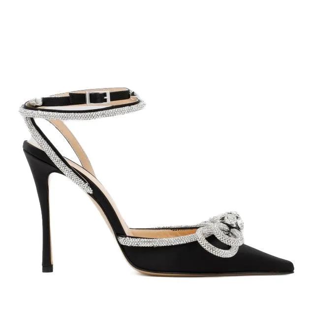 Thumbnail - Mach&Mach Sandalen - Black Double Bow Sandal - Gr. 39 (EU) - in Schwarz - für Damen