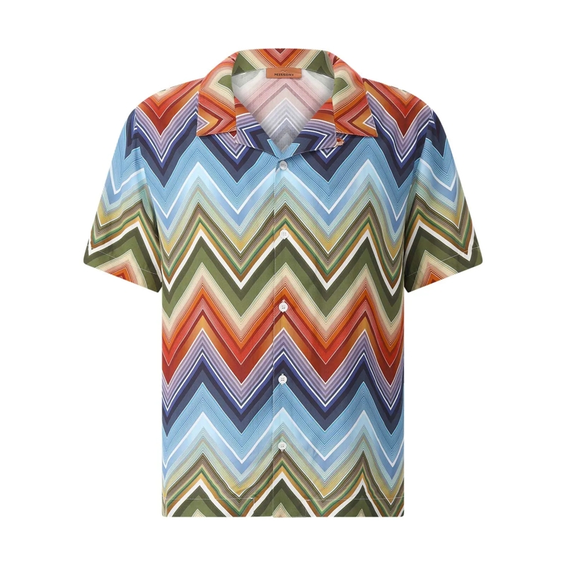 Missoni Chemise Short-Sleeved Casual Shirt Neutrals