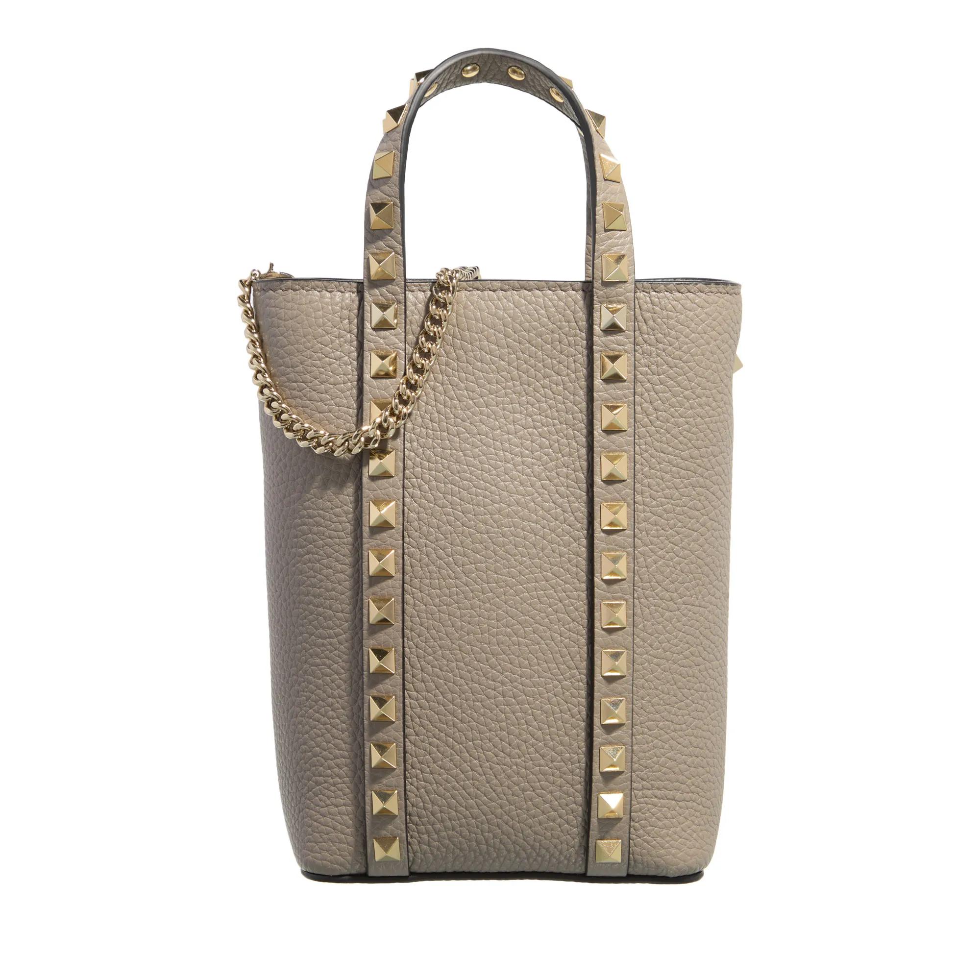 Valentino Garavani Pochettes - Rockstud Pouch - Gr. unisize - in Taupe - für Damen