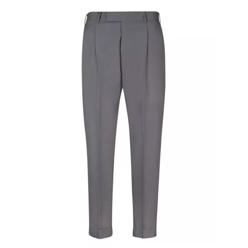 Pt Torino Blend Virgin Wool Trousers Grey 