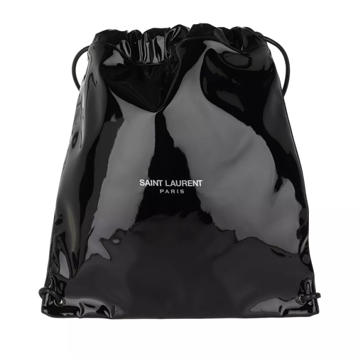 Saint Laurent Teddy Backpack Patent Leather Nero Backpack
