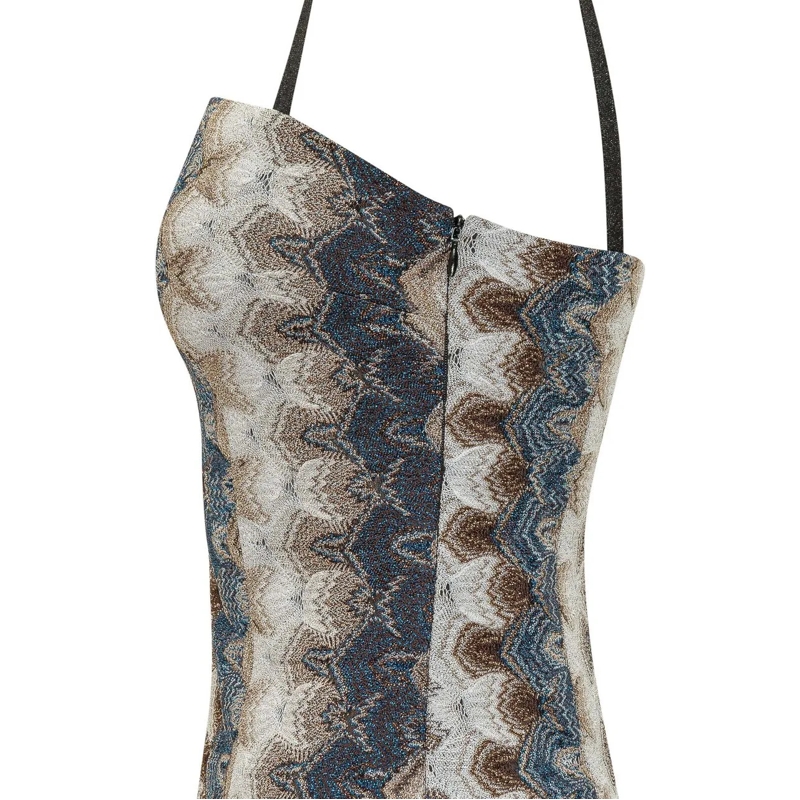 Missoni Minikleid Abito Corto Senza Maniche con Spalline e Motivo Ge mehrfarbig(Image 4)