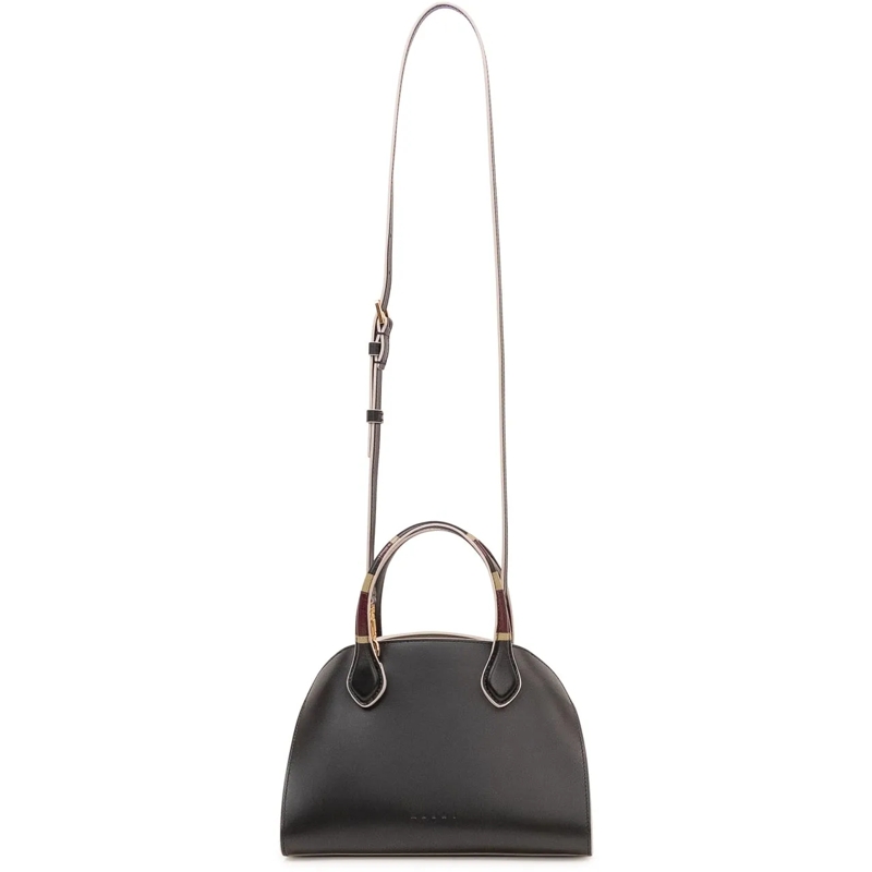 Marni Tote Borsa Overlap Piccola con Tracolla dunkelgrau(Image 2)