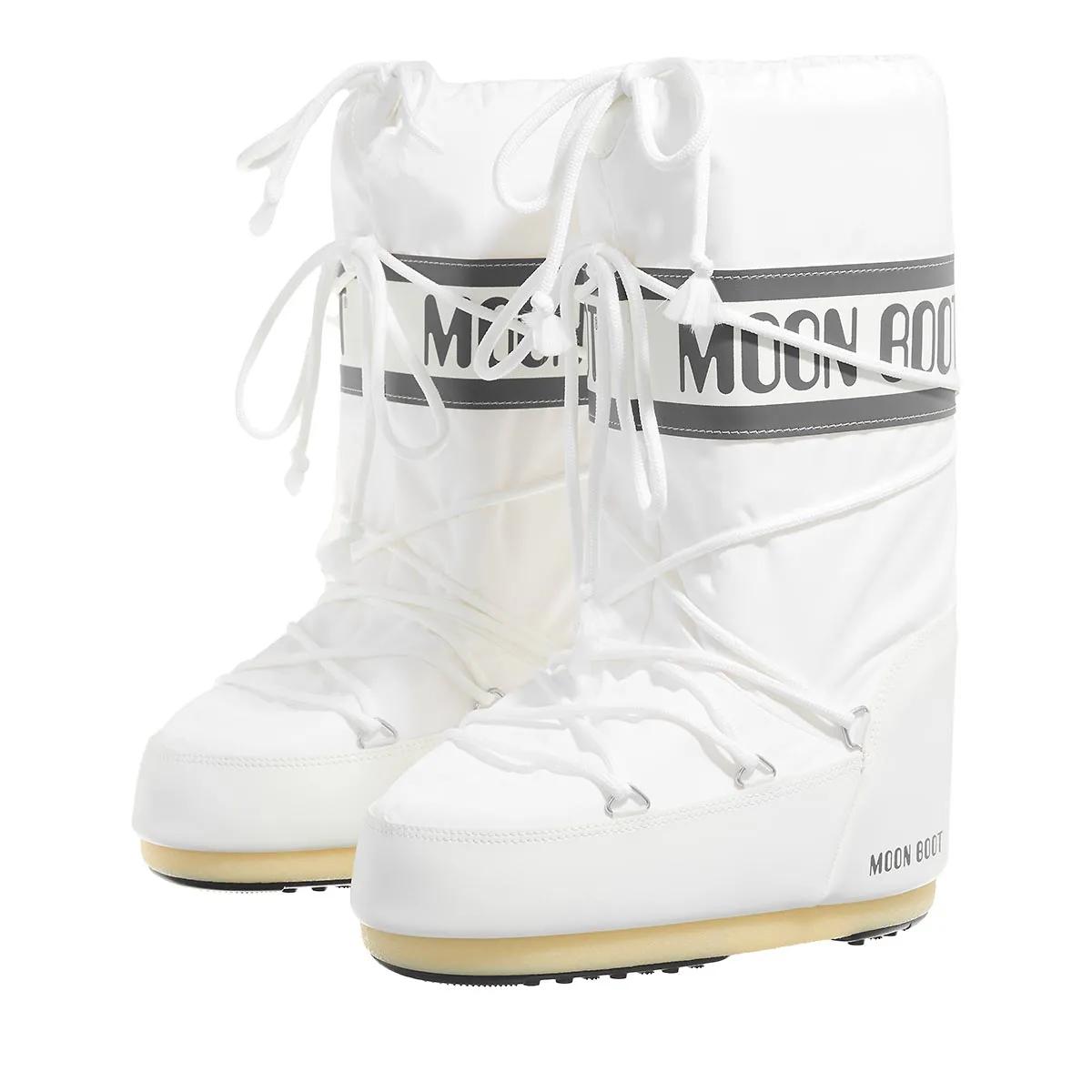 Moonboot Women's White Boots & Ankle Boots - Mb Icon Nylon - Boots & Ankle Boots For 45_47